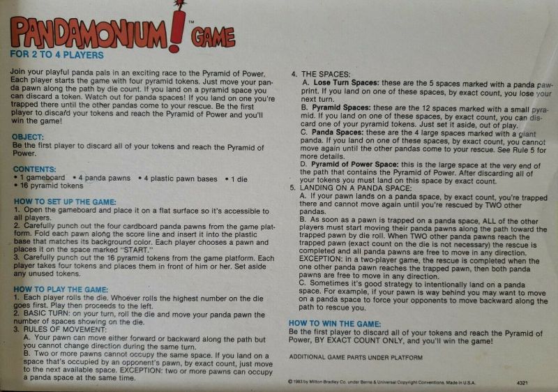 Pandamonium Rules Page 1