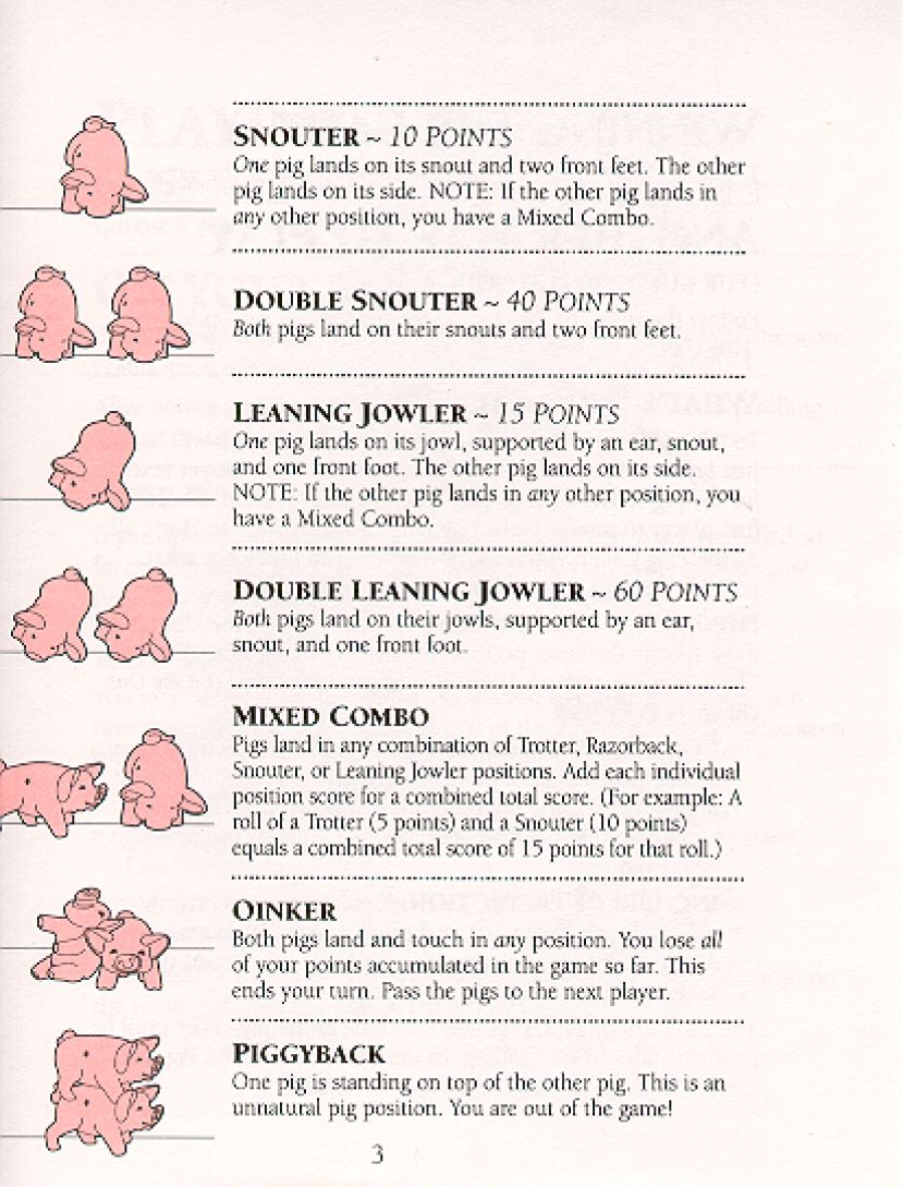 Pass the Pigs Rules Page 4