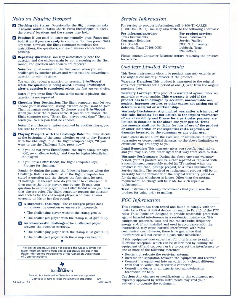 Passport Electronic Rules Page 2