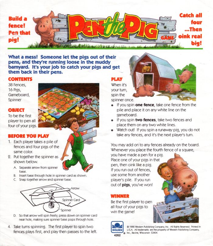 Pen the Pig Rules Page 1