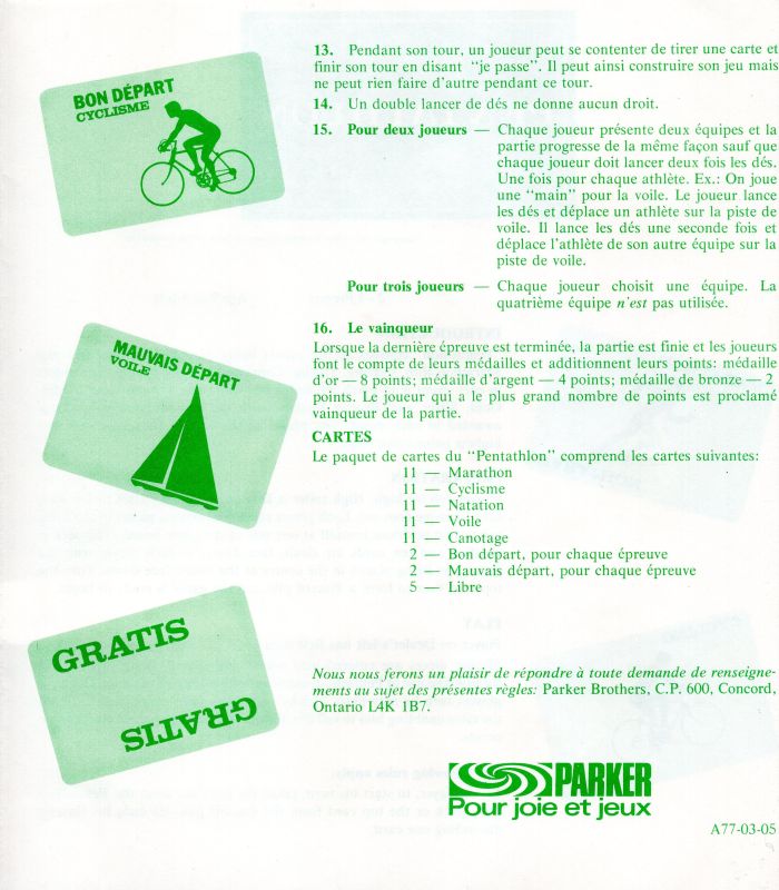 Pentathlon Rules Page 3