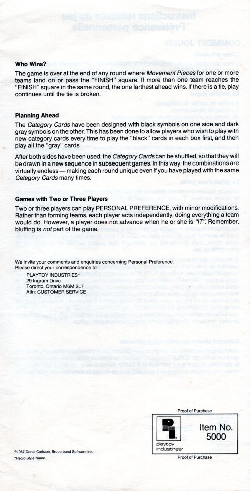 Personal Preference Rules Page 3