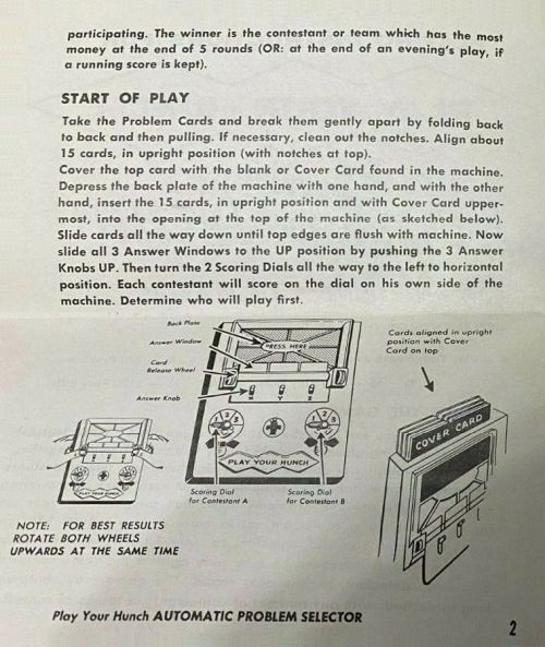 Play your Hunch Rules Page 2