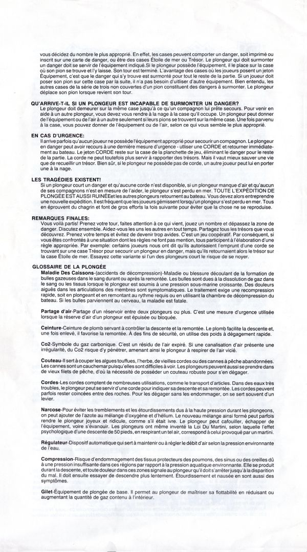 Plongée sous-marine Rules Page 2