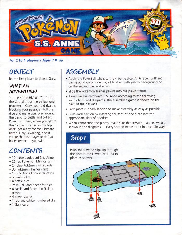 Pokemon  - S.S. Anne Rules Page 1