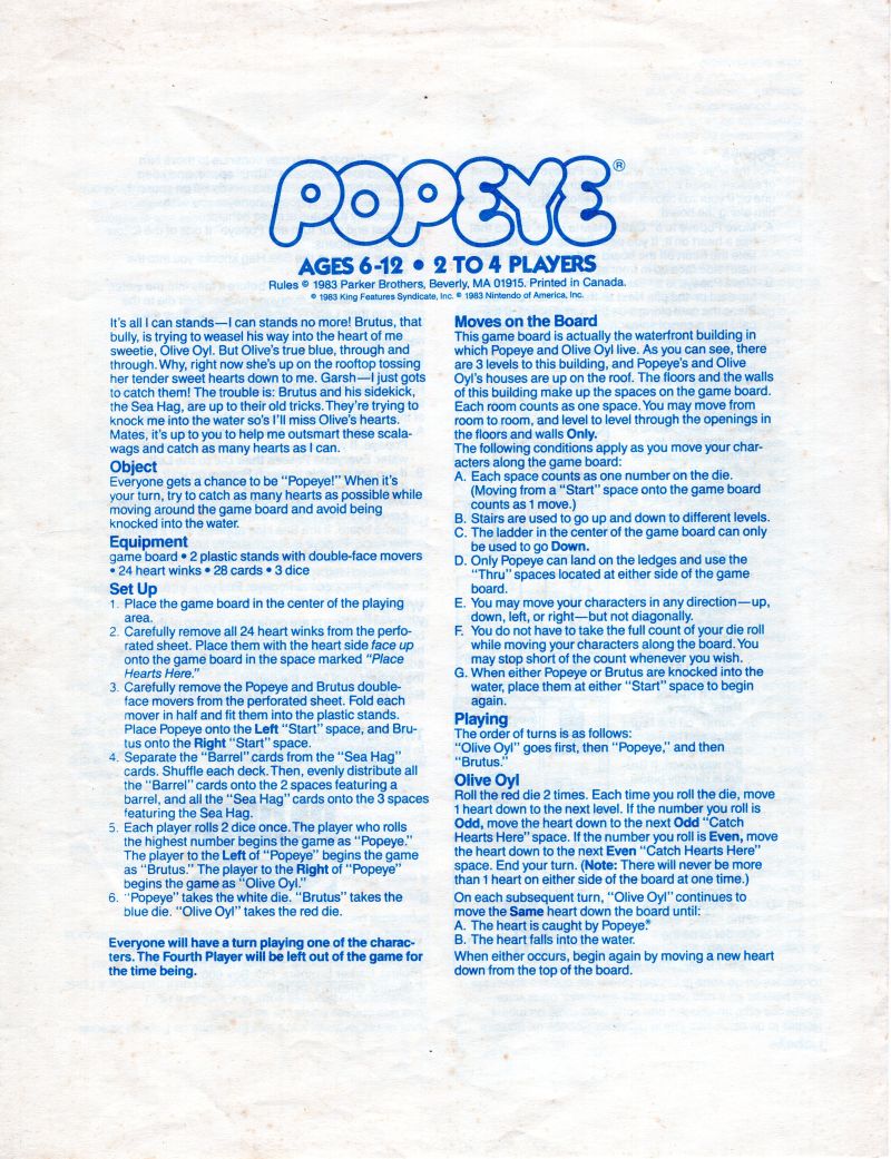 Popeye Rules Page 1
