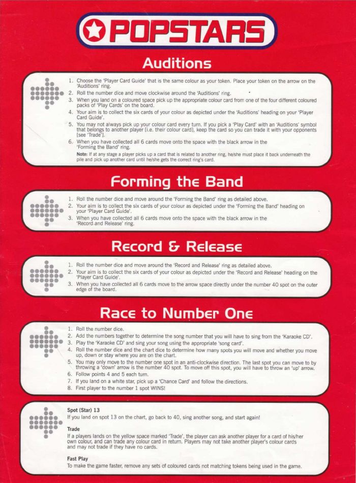 Popstars Rules Page 1