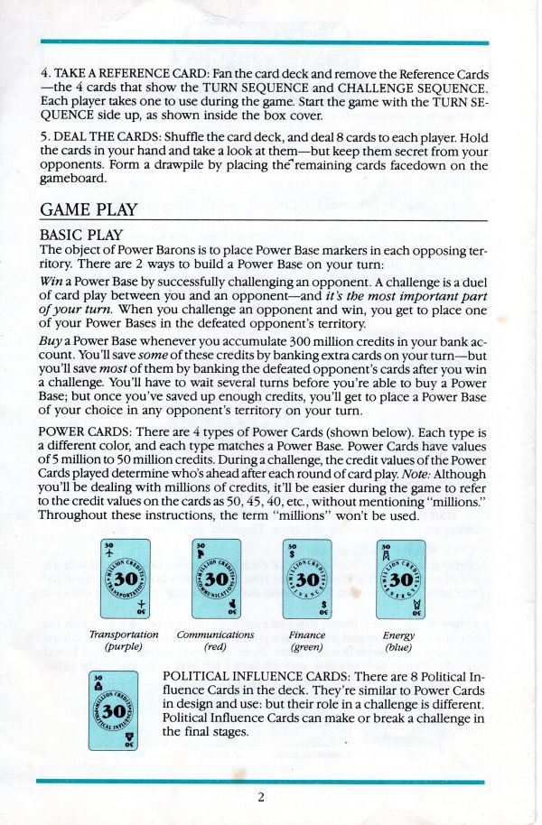 Power Barons Rules Page 2