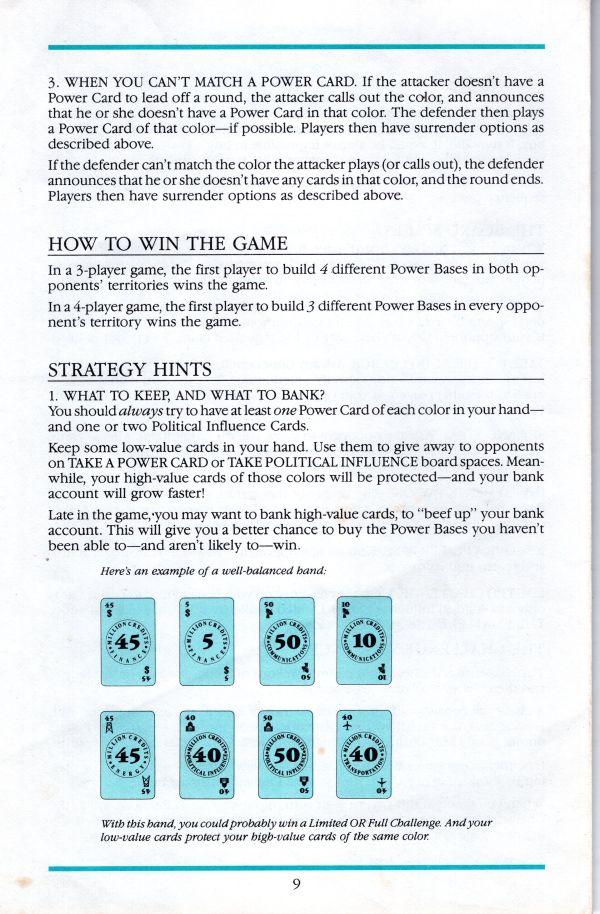 Power Barons Rules Page 9