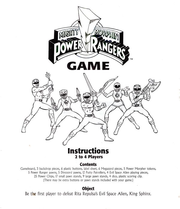 Power Rangers Rules Page 1