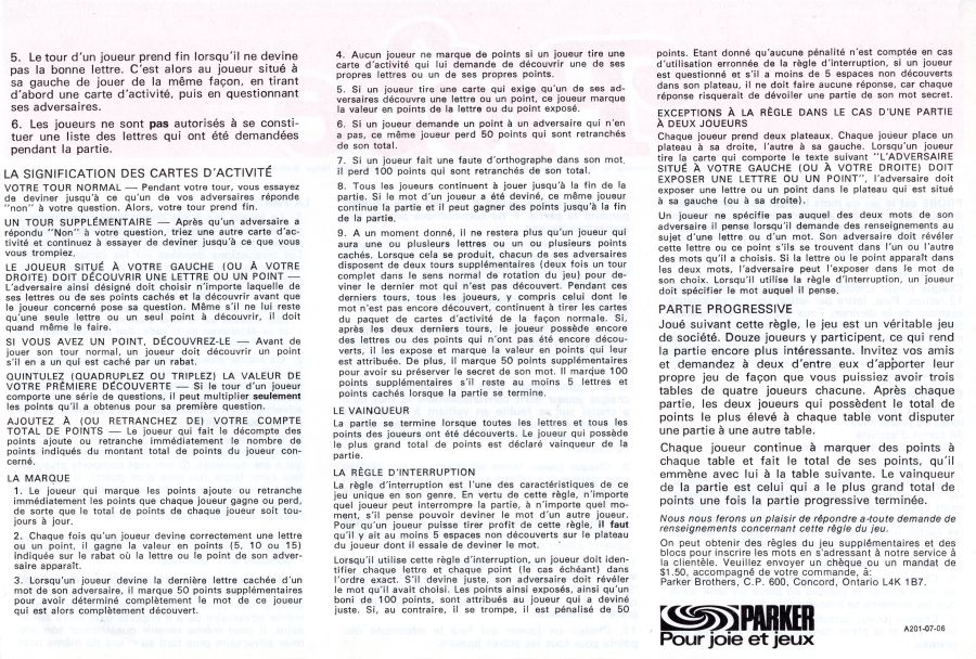 Probe Rules Page 2
