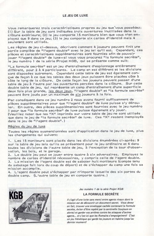 Project KGB  - L'Agent Double Rules Page 8