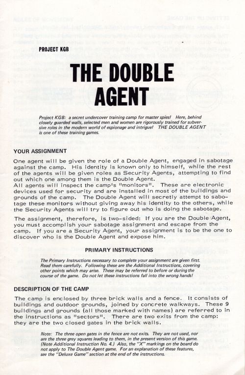 Project KGB  - The Double Agent Rules Page 1