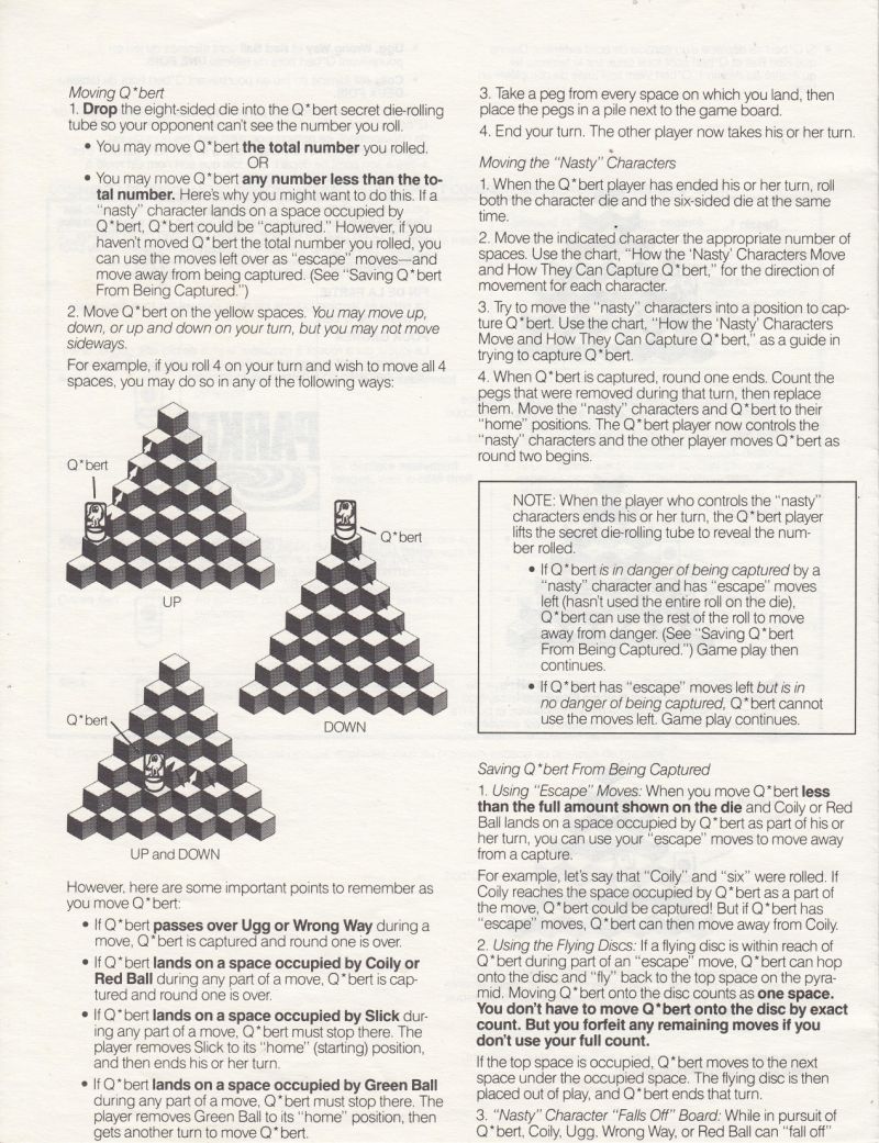 Q*Bert Rules Page 2