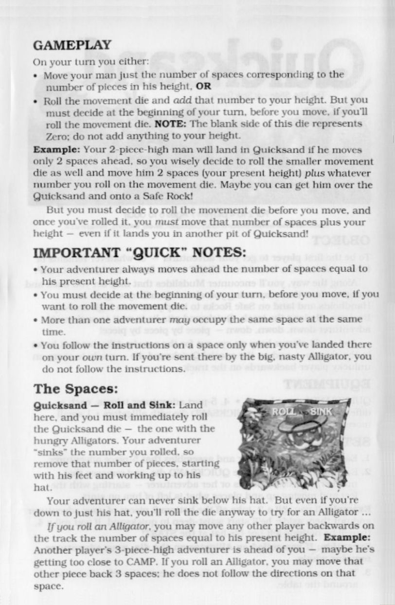 Quicksand Rules Page 2