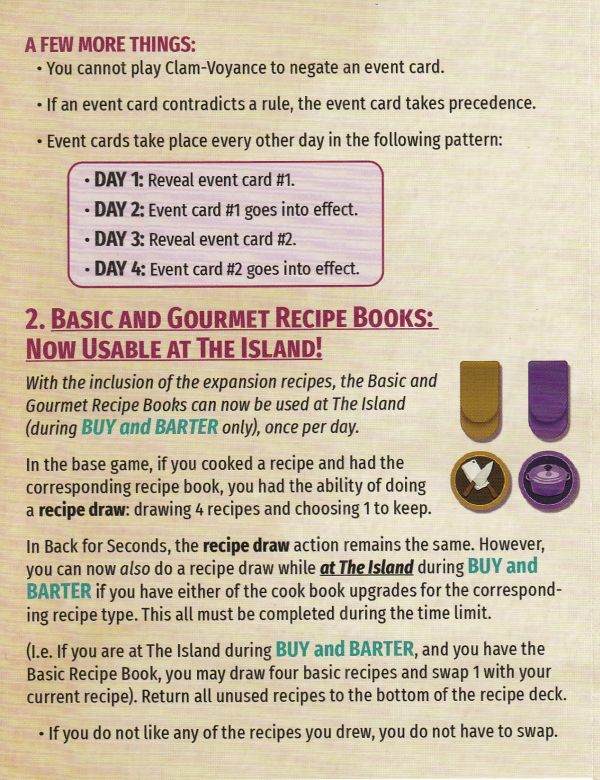 Rival Restaurants - Back for Seconds Expansion Rules Page 5