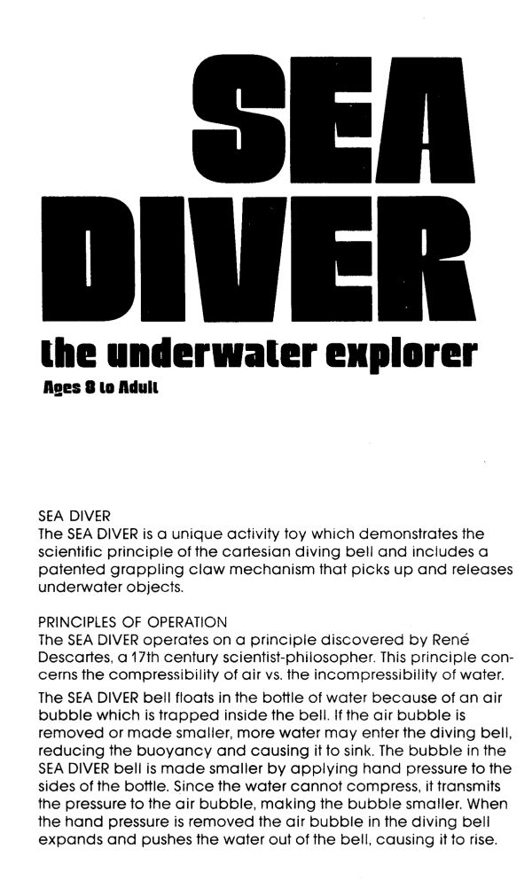 Sea Diver Rules Page 1