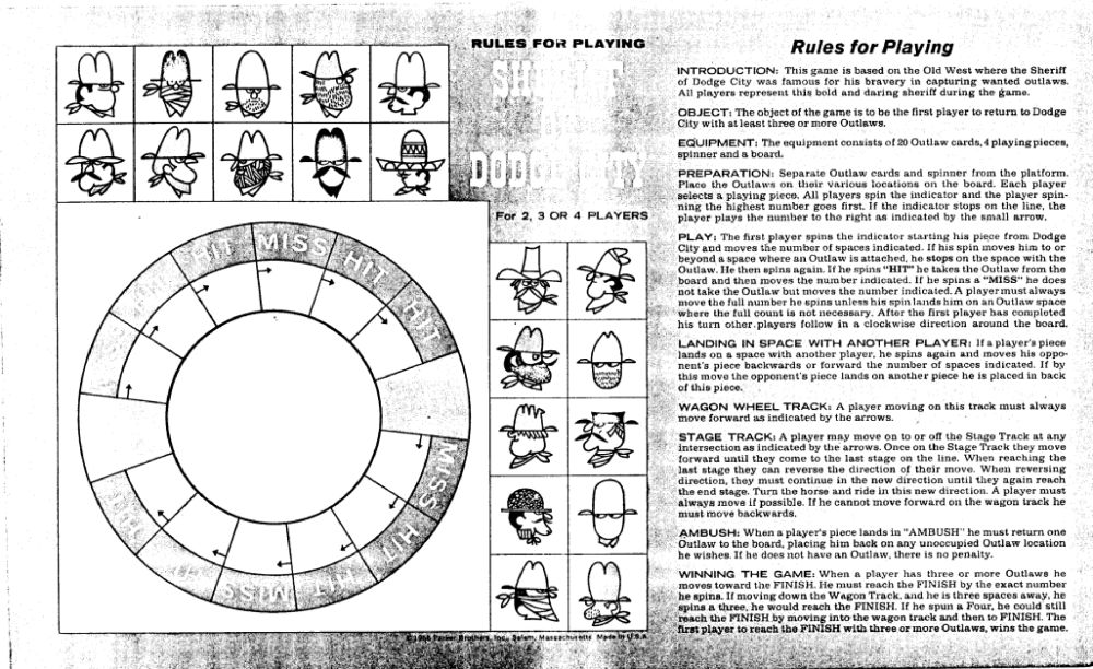 Sheriff of Dodge City Rules Page 1