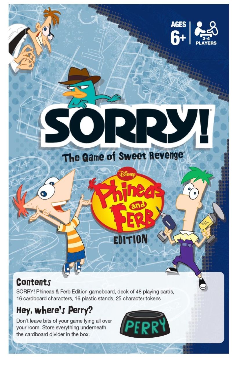 Sorry Phineas and Ferb Edition Rules Page 1
