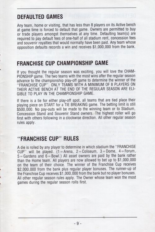 Sports Franchise Rules Page 10