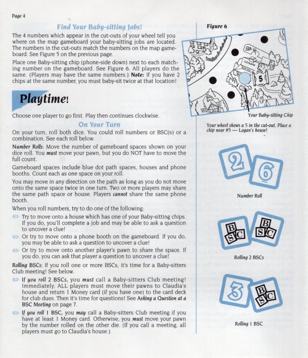 The Baby Sitters Club - Mystery Game Rules Page 4