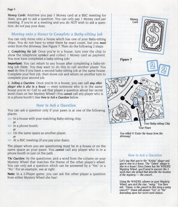 The Baby Sitters Club - Mystery Game Rules Page 5
