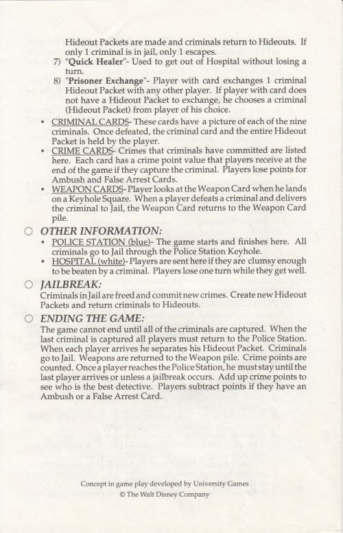 The Dick Tracy Game Rules Page 4