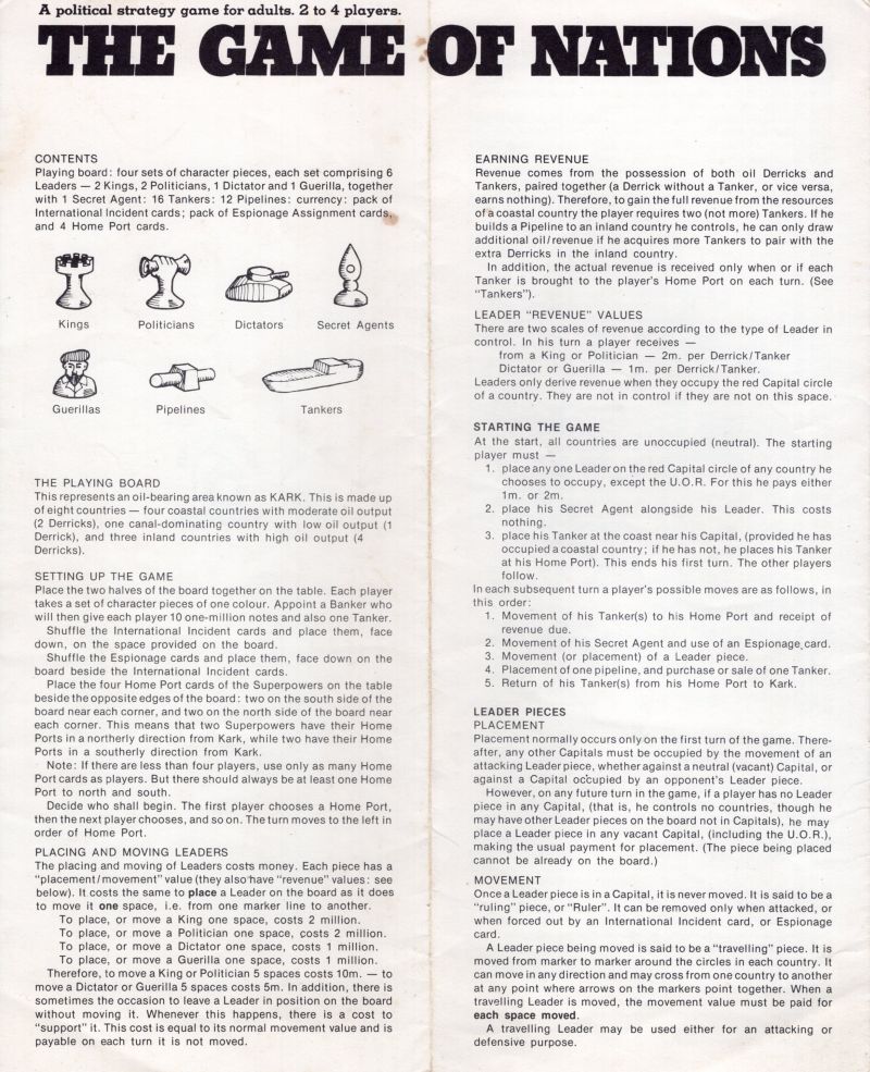 The Game of Nations Rules Page 1