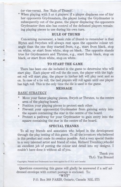 The Game of WYT Rules Page 4