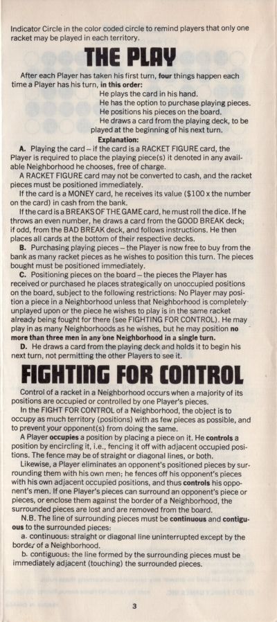 The Godfather Game Rules Page 3