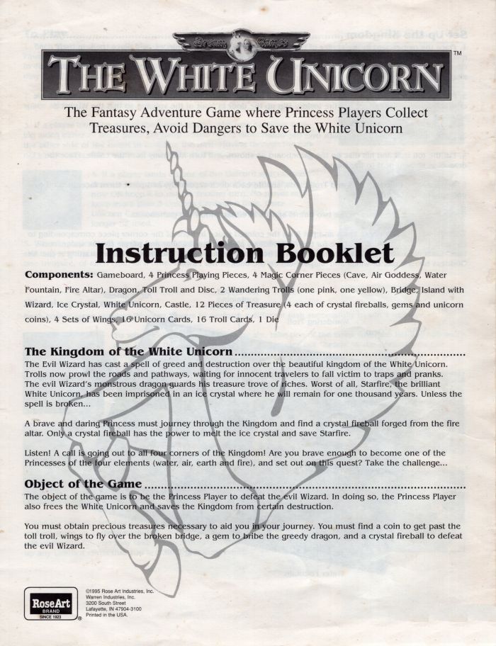 The White Unicorn Rules Page 1