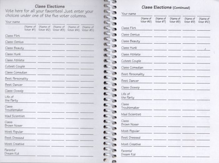 The Yearbook Game Rules Page 4