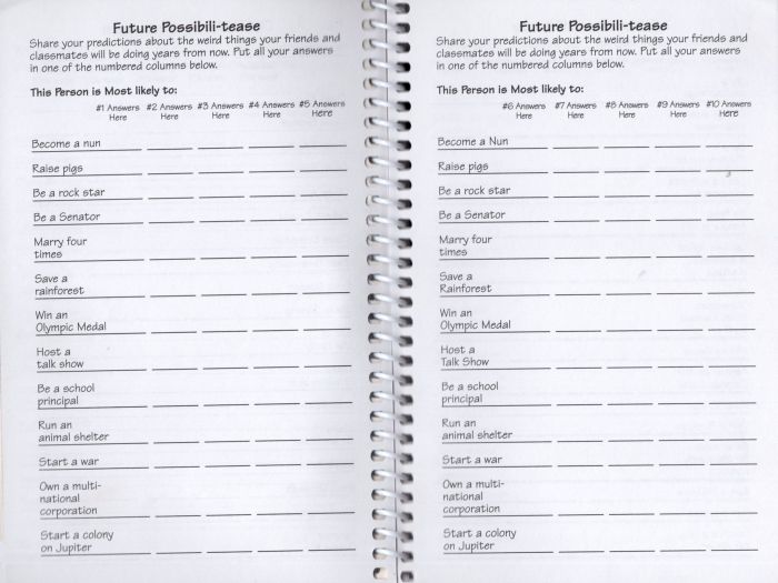 The Yearbook Game Rules Page 5