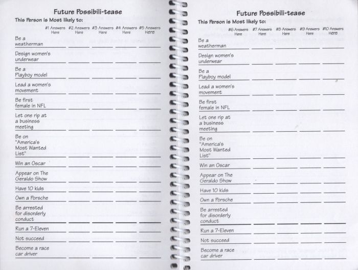 The Yearbook Game Rules Page 6