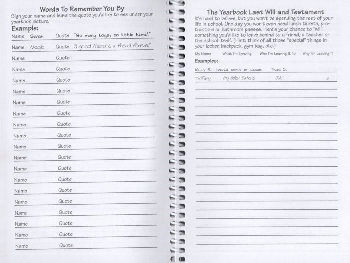 The Yearbook Game Rules Page 9