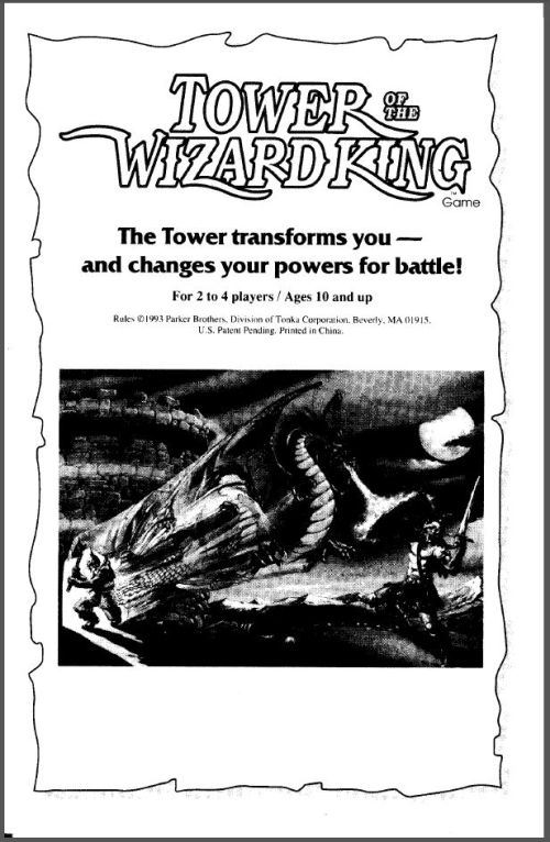 Tower of the Wizard King Rules Page 1