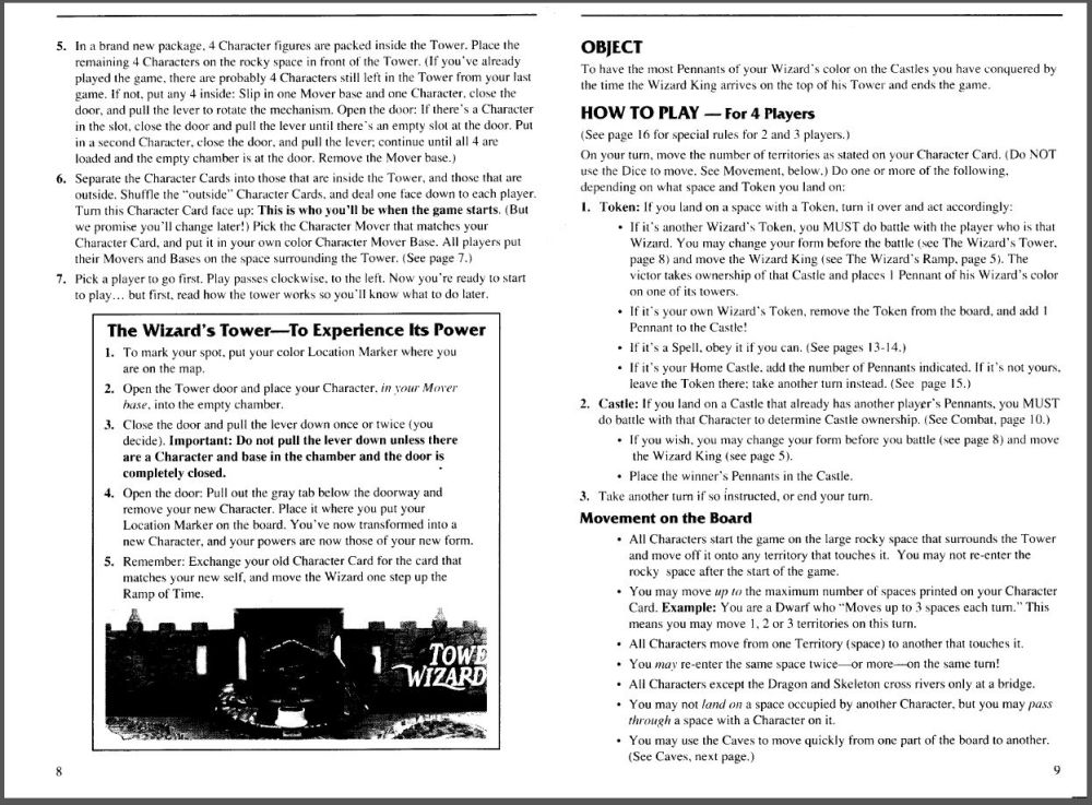 Tower of the Wizard King Rules Page 5