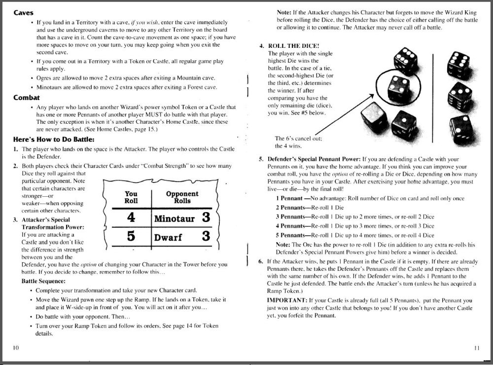 Tower of the Wizard King Rules Page 6