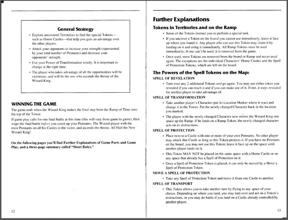 Tower of the Wizard King Rules Page 7