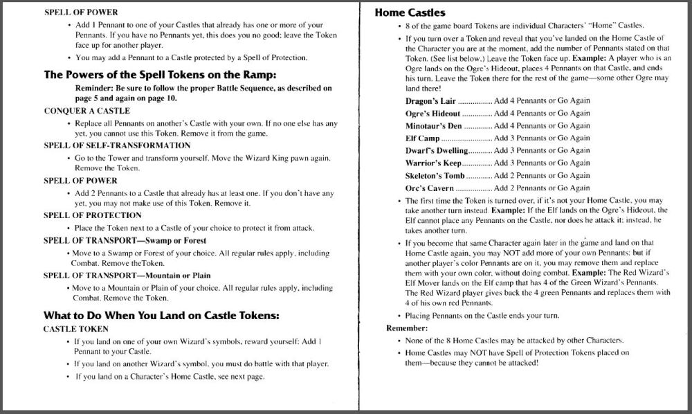 Tower of the Wizard King Rules Page 8