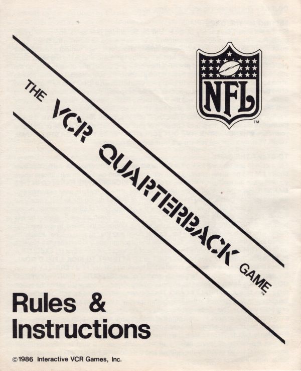 VCR Quarterback Rules Page 1
