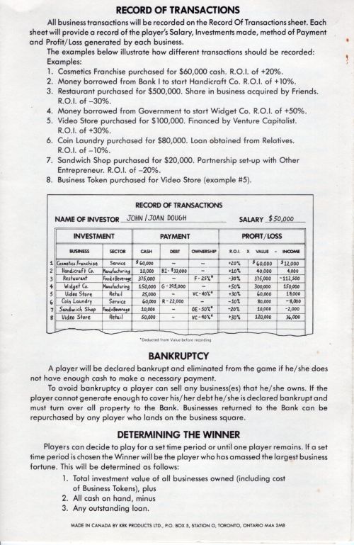 Venture Rules Page 6