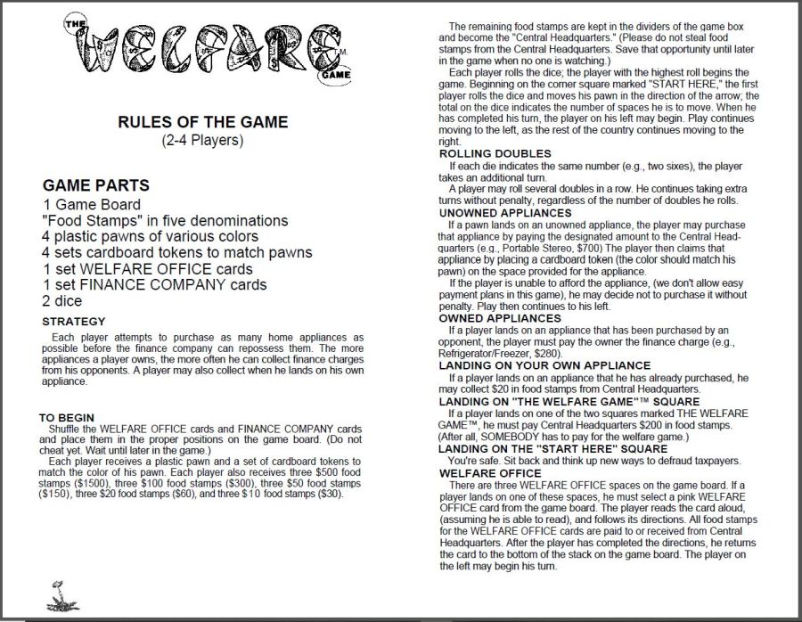 Welfare Rules Page 1
