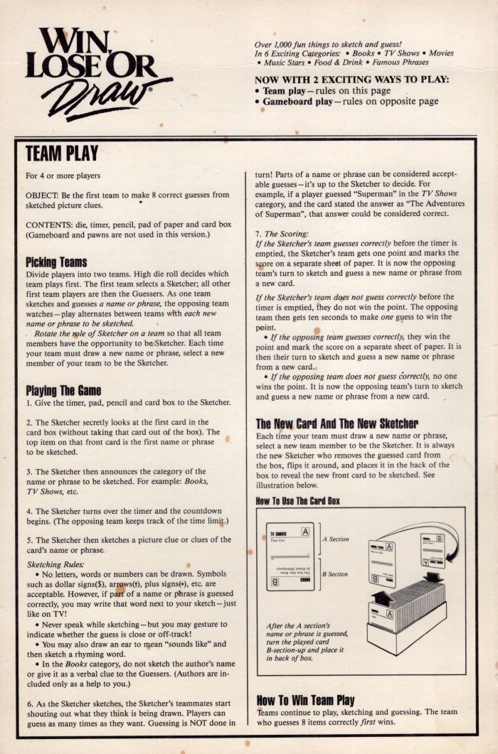Win Lose Or Draw Rules Page 1