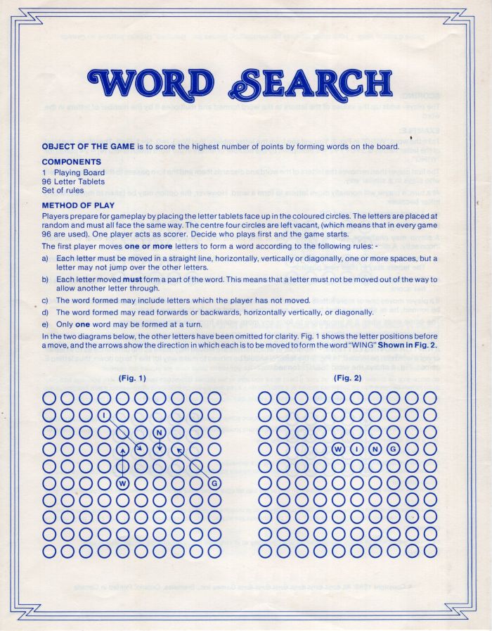 Word Search Rules Page 1