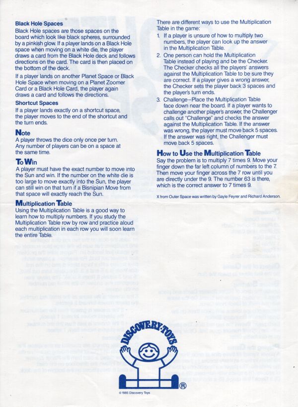 X From Outer Space Rules Page 2