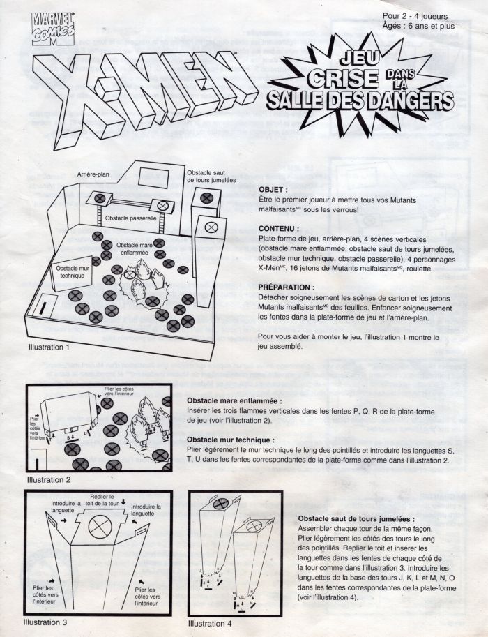 X-Men Crise dans la Salle des Dangers Rules Page 1