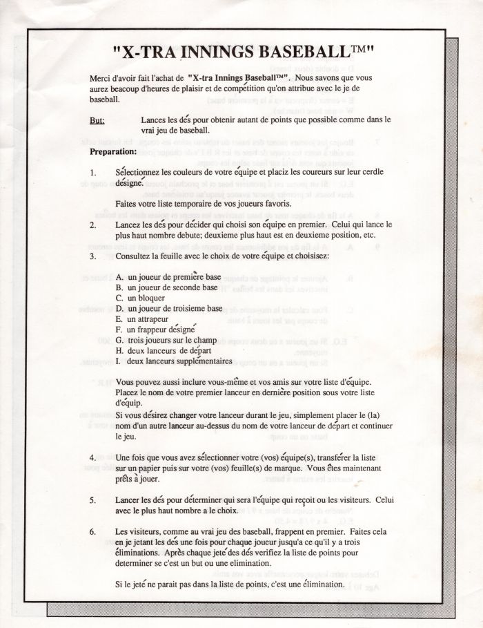 X-tra Innings Rules Page 1