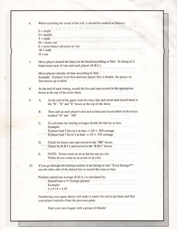X-tra Innings Rules Page 2