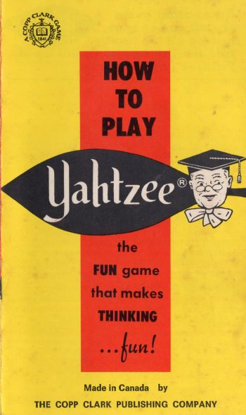 Yahtzee Rules Page 1